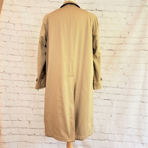 SOLD! BURBERRY REVERSIBLE Tweed Trench Coat 42R - Picture 4 of 8
